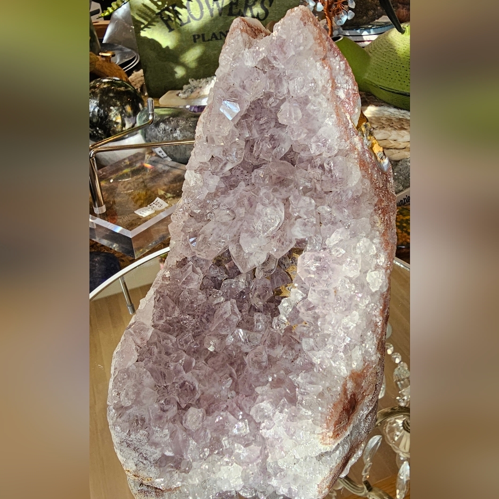 Amethyst Geode Cluster Gorgeous Pink & Lavender